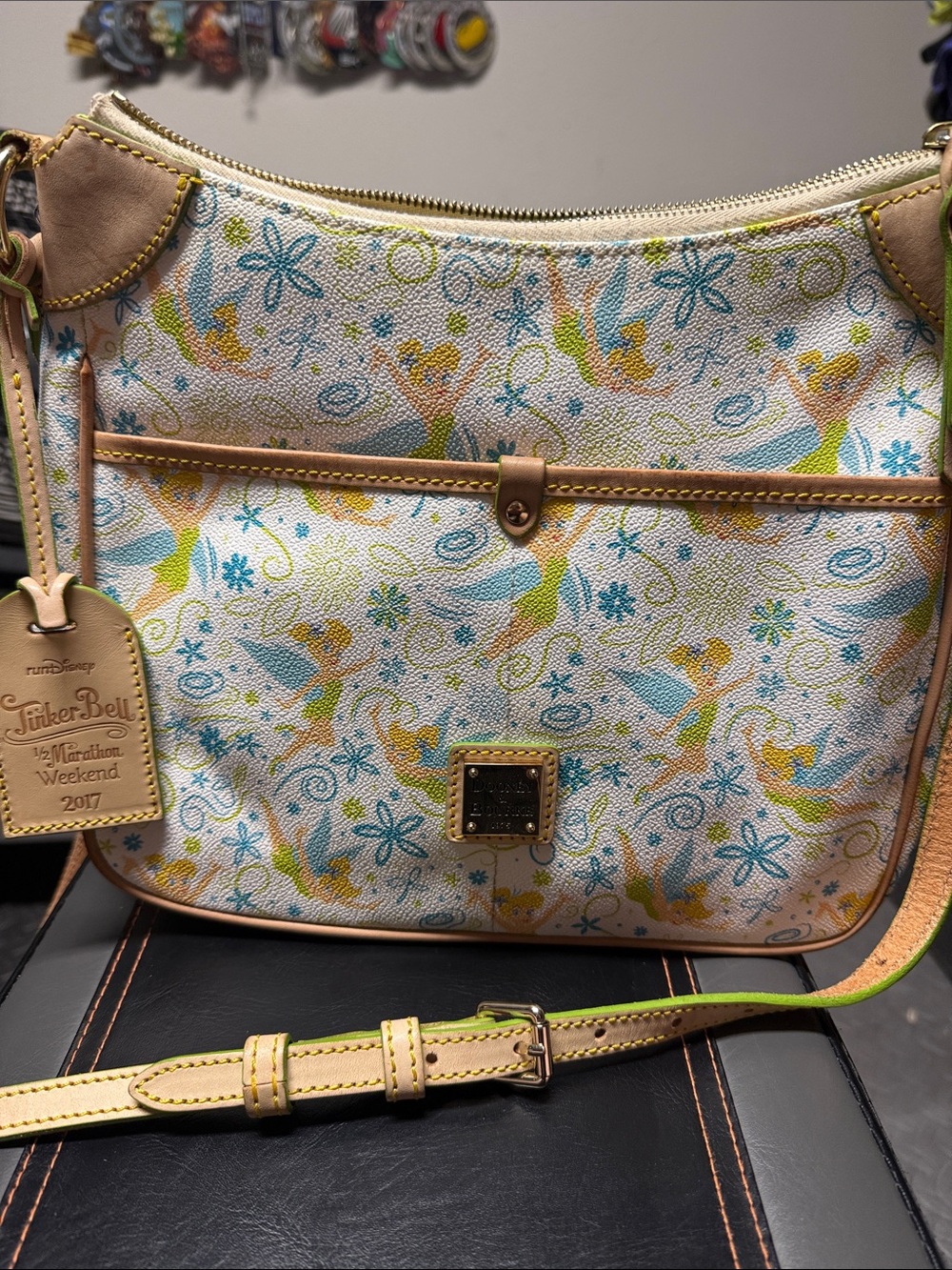 Dooney & Bourke Tinker Bell Crossbody Bag - Cream, Yellow, Blue, Tan